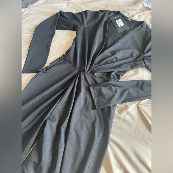 Black Jumpsuit with V Neck - Picture 3 of 3